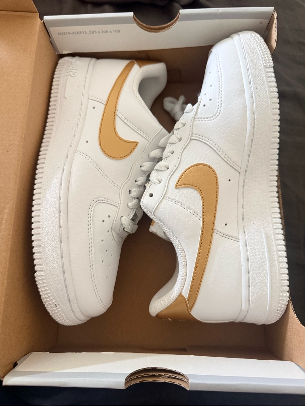 Nike Air Force 1 NEW White and Gold